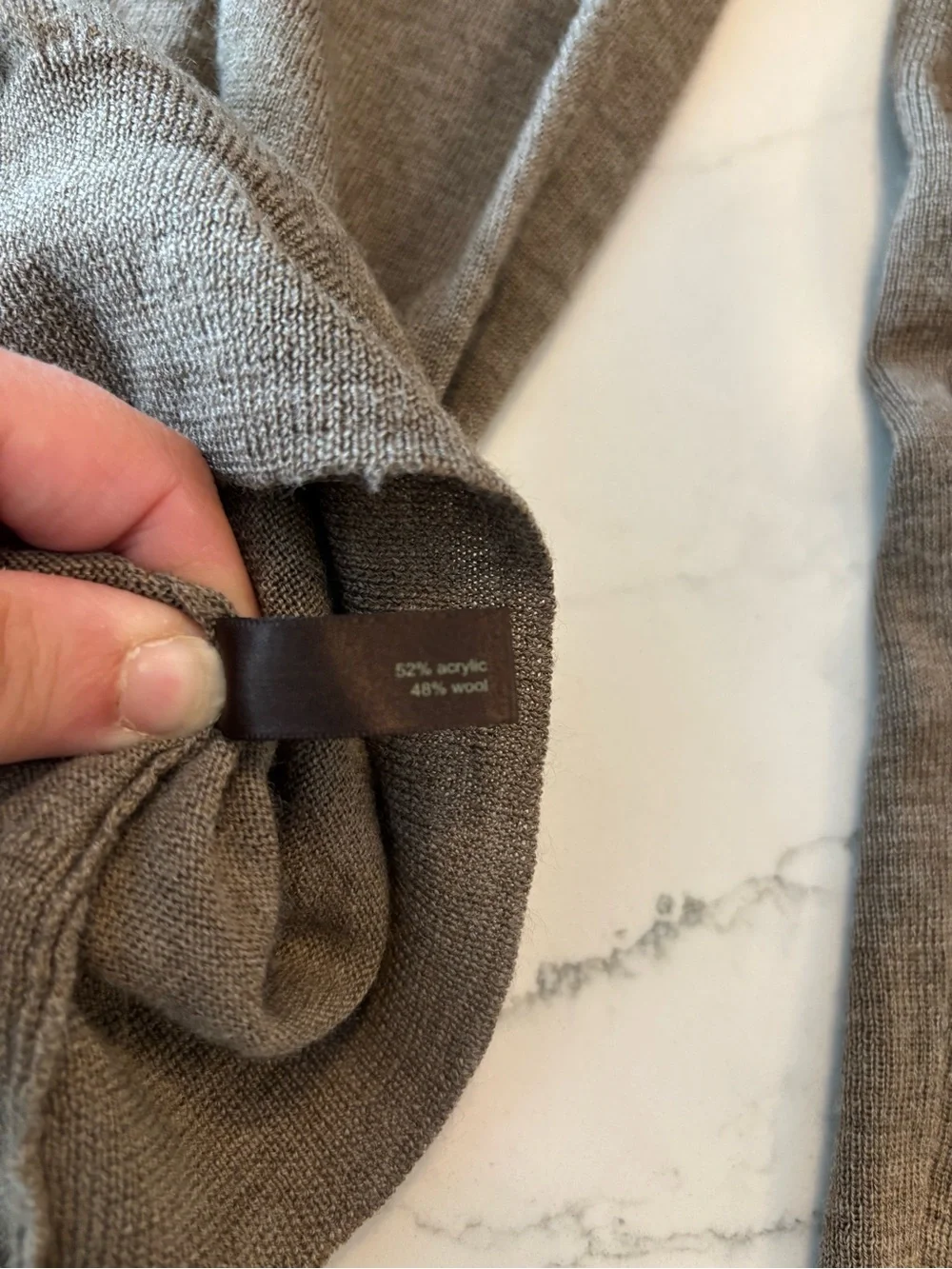 The Limited Women’s Cowl Neck Sweater in Taupe - Picture 6 of 7
